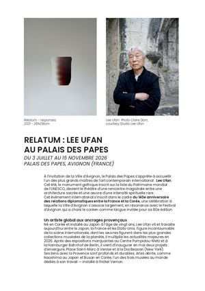 CP Relatum Lee Ufan Palais Des Papes