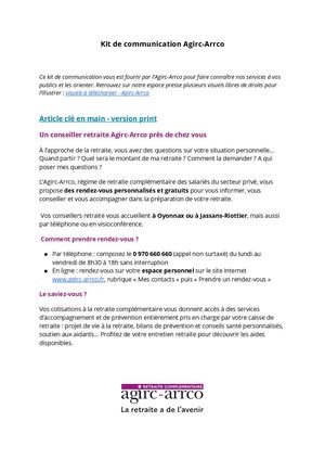 TEST_Kit de communication Agirc-Arrco