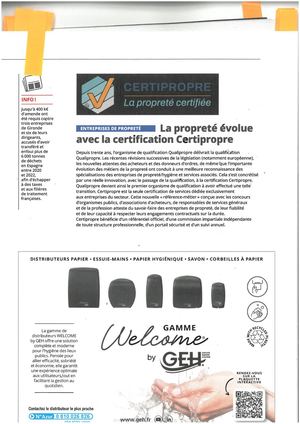 La Propreté éVolue Avec La Certification Certipropre