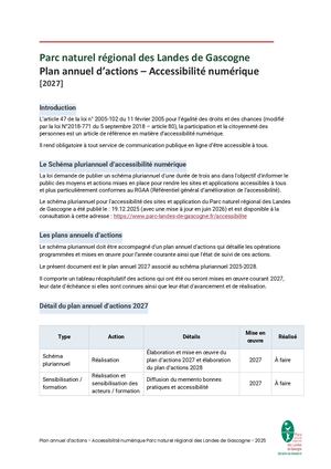 Plan Actions Accessibilite 2027