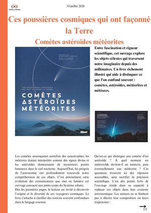 Ces Poussières Cosmiques Qui Ont Façonné La Terre Comètes Astéroïdes Météorites Cortex Sciences Chronique 2026