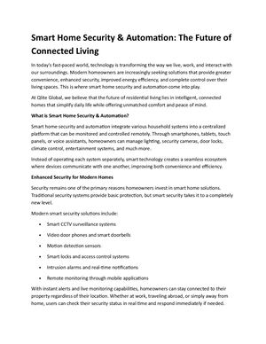 Smart Home Security & Automation The Future Of Connected Living
