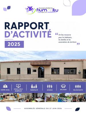 Rapport d'activité Fium'Altu 2025