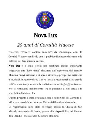 Nova Lux - Coralià Viucese
