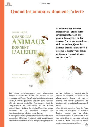 Quand Les Animaux Donnent L’alerte Chroniques Inspirées Par 20 Sentiments Cortex Sciences Chronique 2026