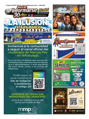 Réplica del periódico gráfico del 17 de junio de 2026