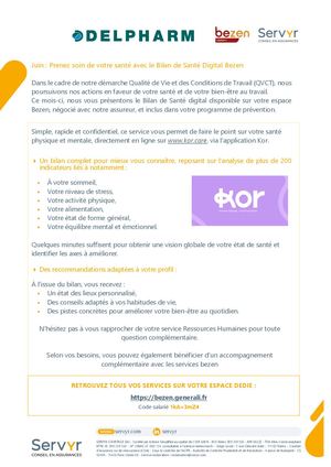 Communication Mois de Juin