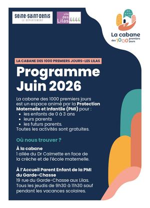 Les Lilas Cabane1000jours Programme juin 2026