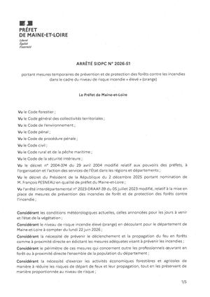 Arreté 2026 51 Feux De Forêt