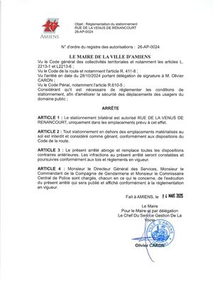 26 Ap 0024 Reg Stationnement Rue De La Venus De Renancourt