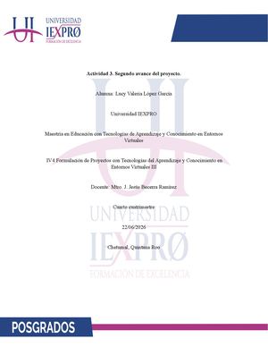 Actividad 3 Segundo Avance Del Proyecto