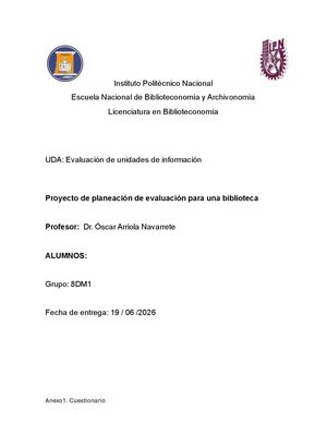 Ejemplo de Proyecto Evaluación