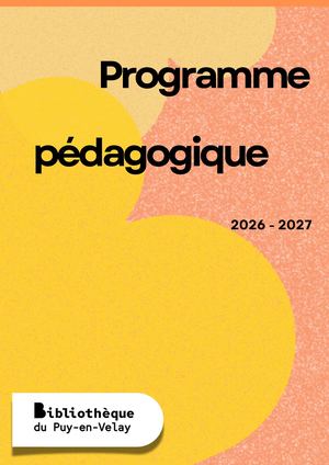 2026 2027 Programme Pedagogique Bibliotheque