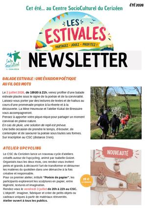 Newsletter Ete 2026