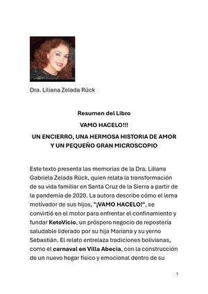Resumen Del Libro Vamo Hacelo Un Encierro Una Hermosa Historia De Amor Y Un Pequeño Gran Microscopio Dra Liliana Zelada Ruck (1)