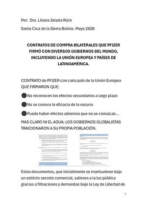 Contratos De Pfizer Con Cada País Por Dra Lilana Zelada Ruck Docx