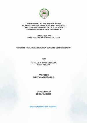 Informe Final Practica Docente Giselle Staff Pdf