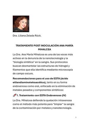 Tratamiento Post Vacunas Ana María Mihalcea