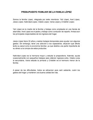 Presupuesto Nuevo Matemáticas