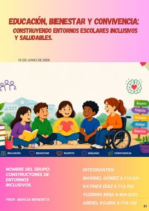 Revista Digital Grupal Educación, Bienestar Y Convivencia