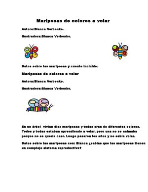 Cuento 1 Mariposas De Colores