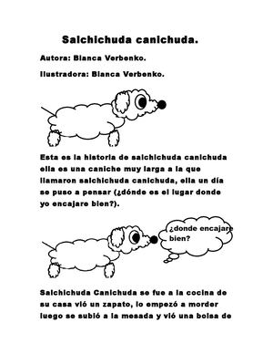 Cuento 5 Salchichuda Canichuda