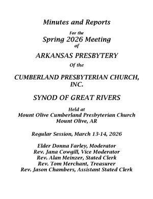Arkansas Presbytery - Spring 2026