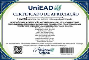 Certificados Uniead Neurociências E Alfabetização