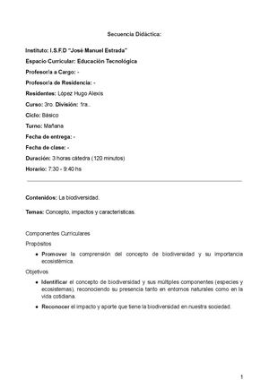 Borrador De Secuencia Didáctica Docx
