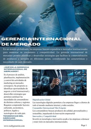 Gerencia internacional de mercado