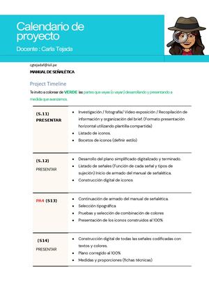 Linea De Tiempo Proyecto Final Señalética 2026