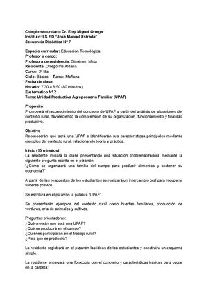Secuencia Upaf