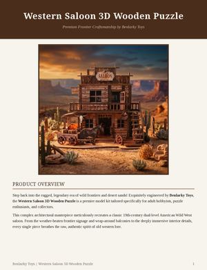 Western Saloon 3d Puzzle Details