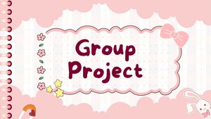 White And Pink Cute Illustrations Group Project Presentation