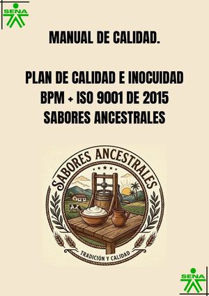 Plan De Calidad E Inocuidad