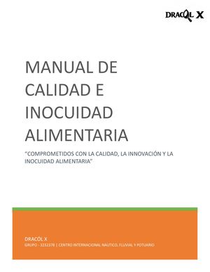 Plan De Calidad E Inocuidad Dracól X