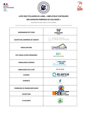 Liste Des Titulaires Du Label Juin 2026