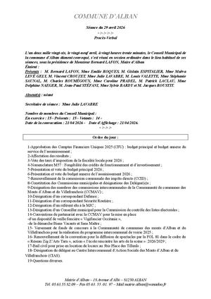 Pv Séance Du 29 04 2026