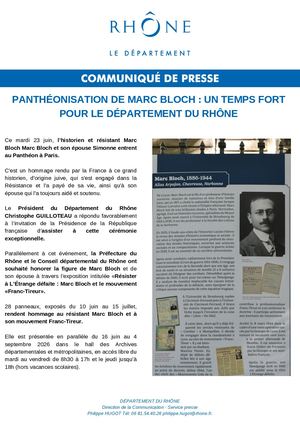 Communiqué De Presse Marc Bloch (1)
