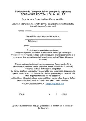 Déclaration De L'equipe