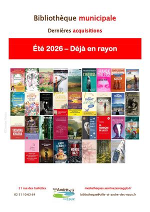 Été 2026- Nouveautés Adulte