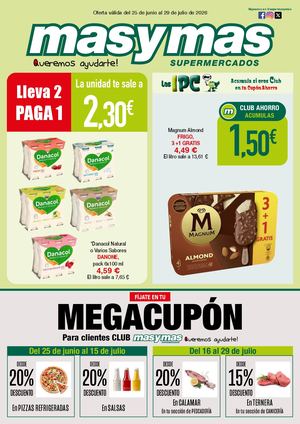 Oferta válida del 25 de junio al 29 de julio de 2026