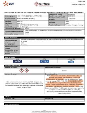 Revelateur D 100 (Aerosol) 4024 Unite Logistique Maintenance