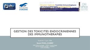 RR TOX : Toxicités Endocrinologiques Des Immunothérapies - Sarah Fodil Cherif