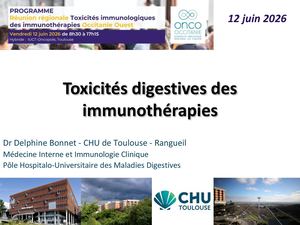RR TOX : Tox Digestives Des Immunothérapies - Delphine Bonnet
