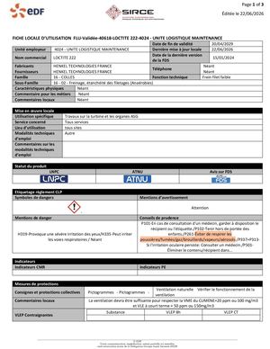Loctite 222 4024 Unite Logistique Maintenance