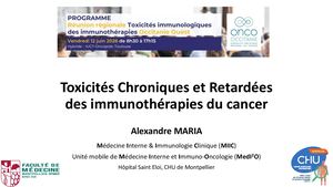 RR TOX : Toxicités Chroniques - Alexandre Maria
