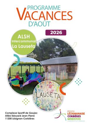 Plaquette La Lauseta Aout 2026