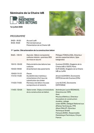 Séminaire Chaire IdB 2026 Programme
