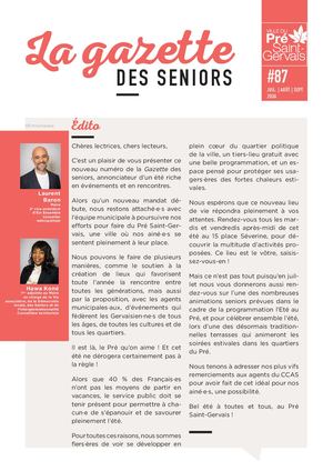Gazette des Seniors n°87 - Juil.-Aout.-Sept. 2026